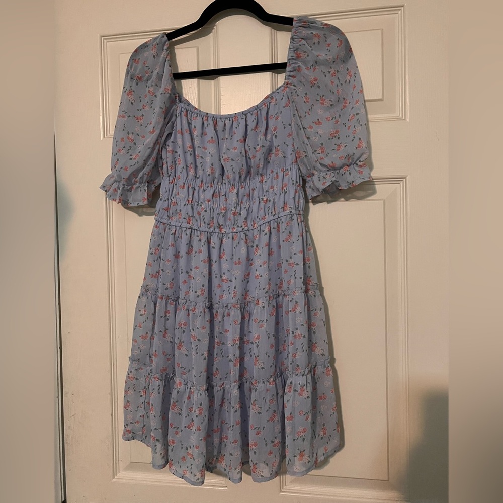 Trixx small blue and pink floral dress/ or plain white dress (sold separately)